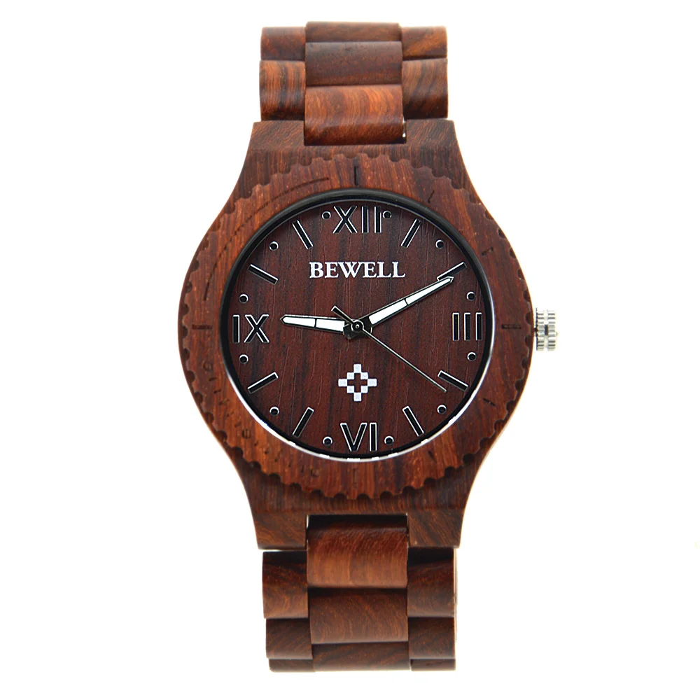 

BEWELL Cheap Watches China For Man With Free Shipping Wood Men Quartz Waterproof Watch Roman Numeral Scales Dropshipping 065A