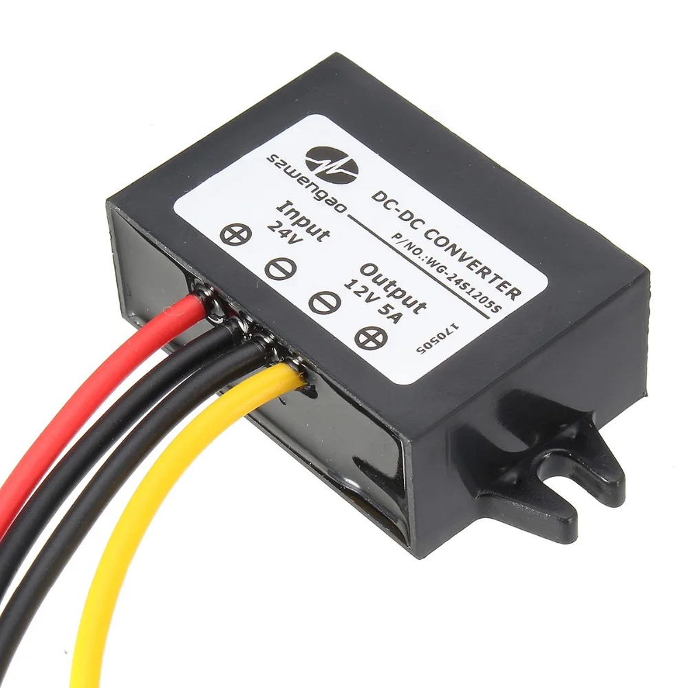 

Waterproof Adaptor Buck Converter 24V To 12V DC 5Amp 5A 60W Current Step Down Voltage Regulator Reducer Car Power Supply