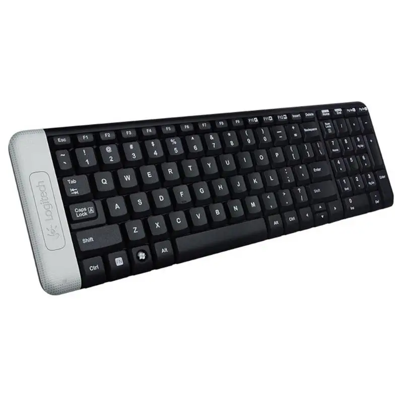 Logitech K230 Mute ультра-тихий Беспроводной Клавиатура 2,4 ГГц USB 2,0 приемник Офис клавиатура для настольных ПК