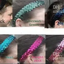 60 шт. 1 ''блесток повязки на голову детские повязки для девочек стрейч 1 дюймов блесток оголовье 13 цветов@ 1qa