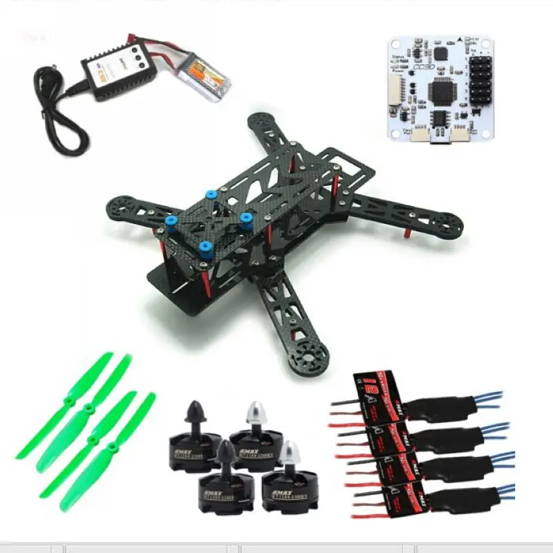 Free shipping QAV250 Carbon Fiber ARF Combo EMAX MT2204 12A ESC CC3D