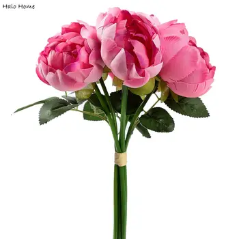 

1 Bunch Red Rose Silk Artificial Flower For Home Garden Celebrations Public places Party Wedding Festival Decor 28cm