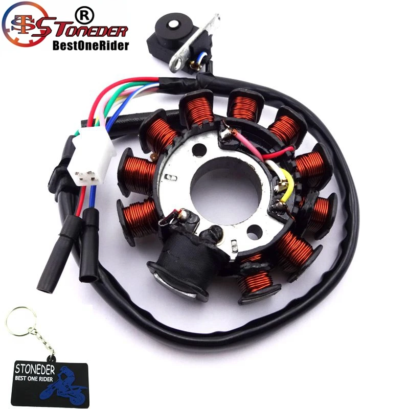 

STONEDER 11 Poles Ignition Stator Magneto Rotor For GY6 125cc 150cc Engine Parts Moped Scooter ATV Quad 4 Wheeler Go Kart
