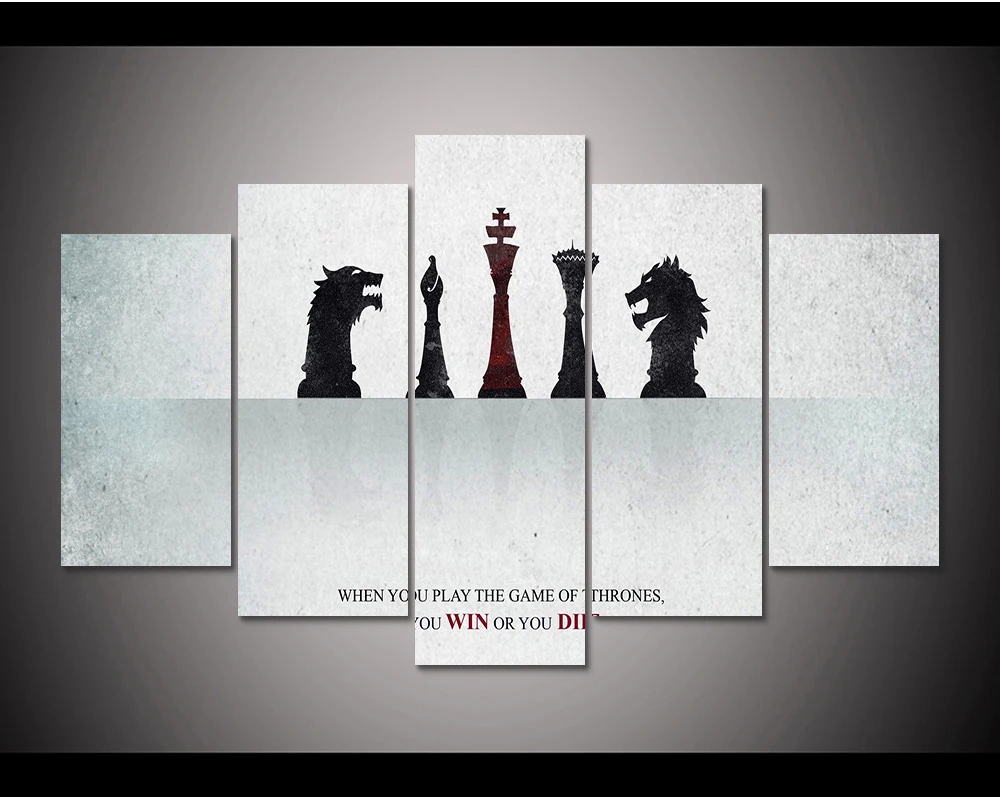 Framed HD Print 5pcs Game of Thrones canvas wall art Painting modern