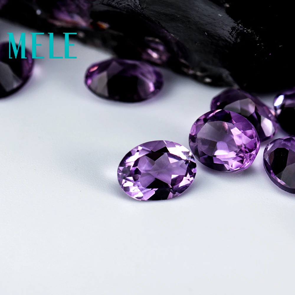 Top quality Brazil natural amethyst crystal,6*8mm/7*9mm/8*10mm/10*12mm/10*14mm/12*16mm oval cut gemstone for jewelry making
