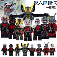 Горячая Распродажа 100 шт./партия строительные блоки Супер герои Marvel муравей-человек ОСА ActionBricks коллекция детские игрушки WM1632