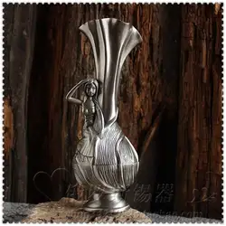 Европейский стиль ретро большой размер металлические декоративные вазы ваза для цветов для украшения дома аксессуары вазы для цветов для