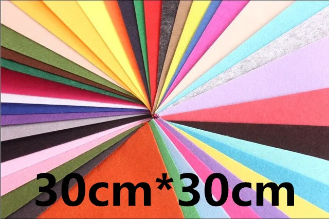 40 шт Размер: 30x30 см смесь цветов нетканый Войлок Ткань 1 мм полиэстер DIY игрушки