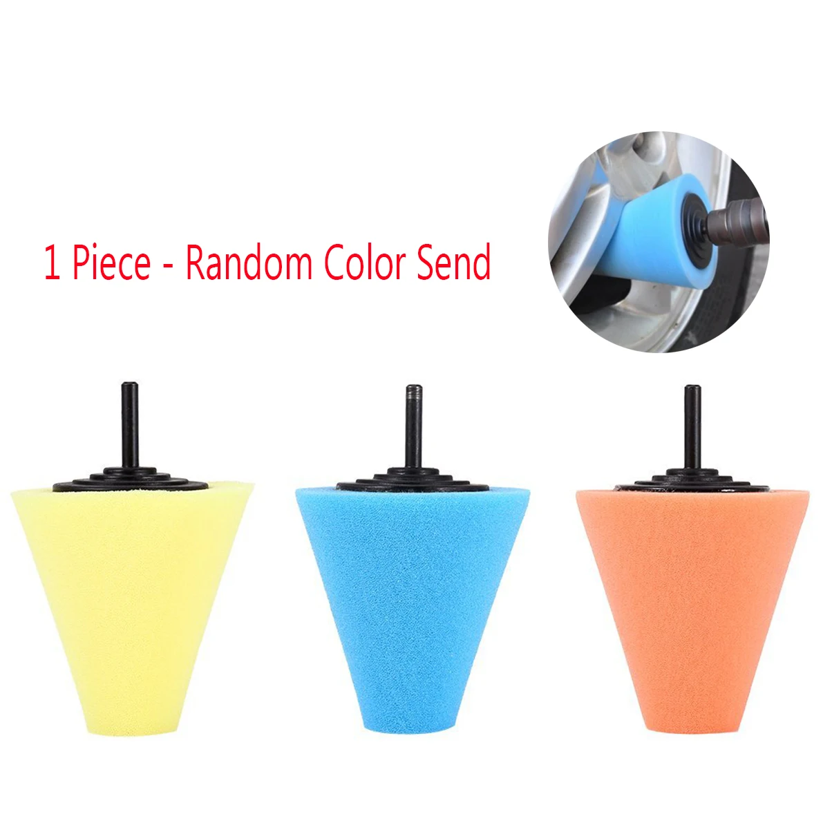 1 Piece Sponge Cone Metal Polishing Foam Pad Wool Buffing Burnishing