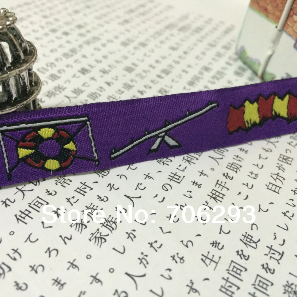 NEW 5 different colors 5/8 '(16 mmx10yards) Polyester Woven Jacquard Ribbon with Agility for dog collar KTZD15102888
