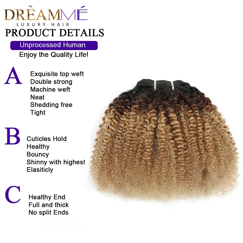 afro kinky curly hair clip in human hair extension  (5)