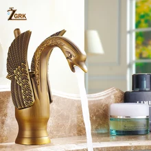 ZGRK Basin Faucets Swan Design Faucet bathroom Wash Basin Faucet Hotel Luxury Copper Mixer Taps hot and cold Taps bathroom faucet into the wall cold and hot water taps embedded type mixer double handles table basin wash basin faucet torneira