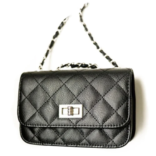 

Women's Leather Cute Mini Cross Body Chain Shoulder Bag