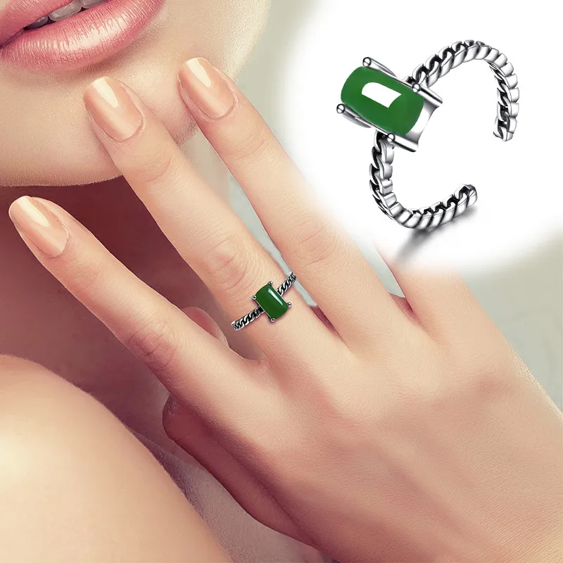 

2020 Ring Anillos Rushed Semi-precious Anniversary Anel Masculino Ring Retro Twisted Flower Opening S925 For And Women