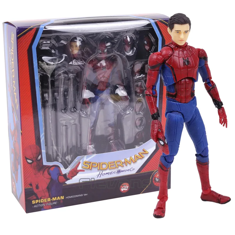 

Mafex NO.047 Spiderman Peter Parker Homecoming Ver. PVC Action Figure Collectible Model Toy