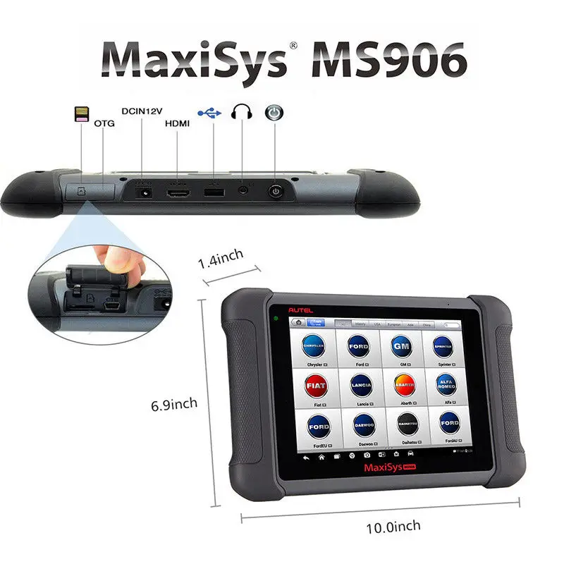 Autel MaxiSys MS906 Pro OBD2 EOBD автомобильный WiFi ECU ключ кодирования авто диагностический