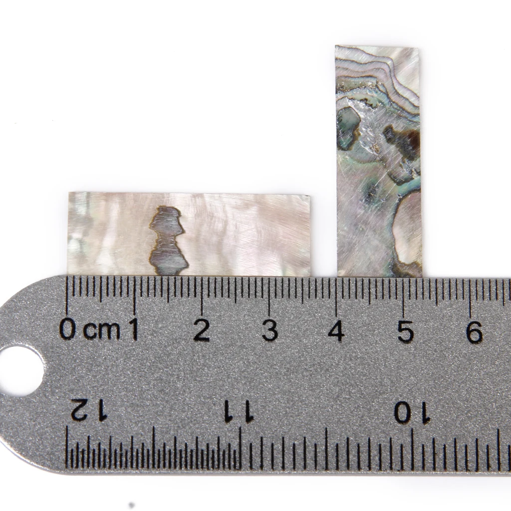 10Pcs Inlay Material Colorful Shell Flat Rectangle Blank 36x12x1.0mm For Luthier Vintage Guitar Banjo and Mandolin Inlay