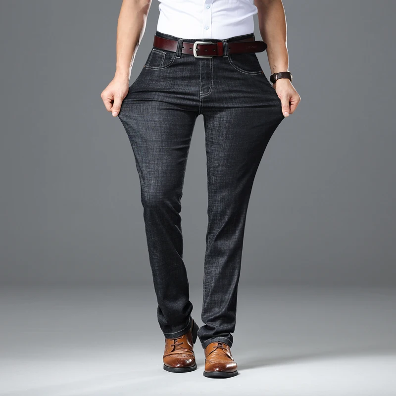 

2019 Spring Summer Mens Slim Fit Pants Classic Jeans Male Denim Jeans Designer Trousers Casual Skinny Straight Elasticity pants