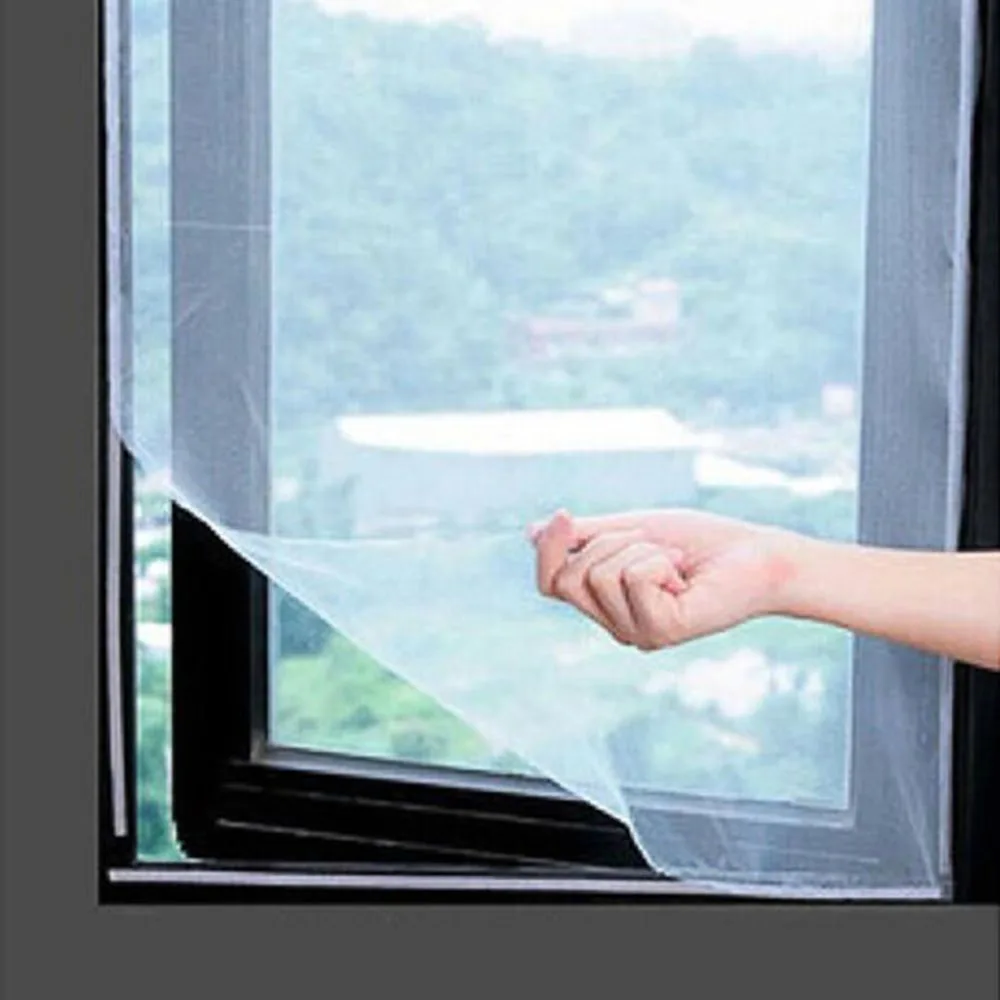 

2 Colors Anti-Insect Fly Mosquito Luxury Window Screen Curtain Net Mesh Protector Black White Home & Garden Screen Curtain