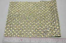 24rows hot fix square rhinestone trimming,2.5mm rhinestone along with 10mm glass beads strass banding applique for dress craft