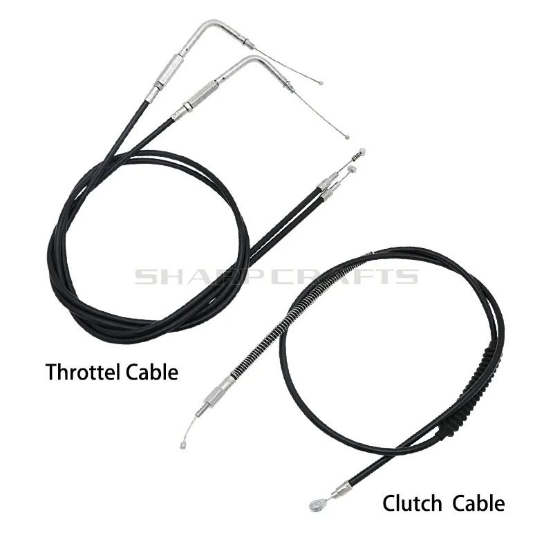 Road King Modified Lengthened Extended Throttle Line Clutch Cable Wire For Harley Iron XL 883 1200 Dyna Softail Fat Boy Heritage