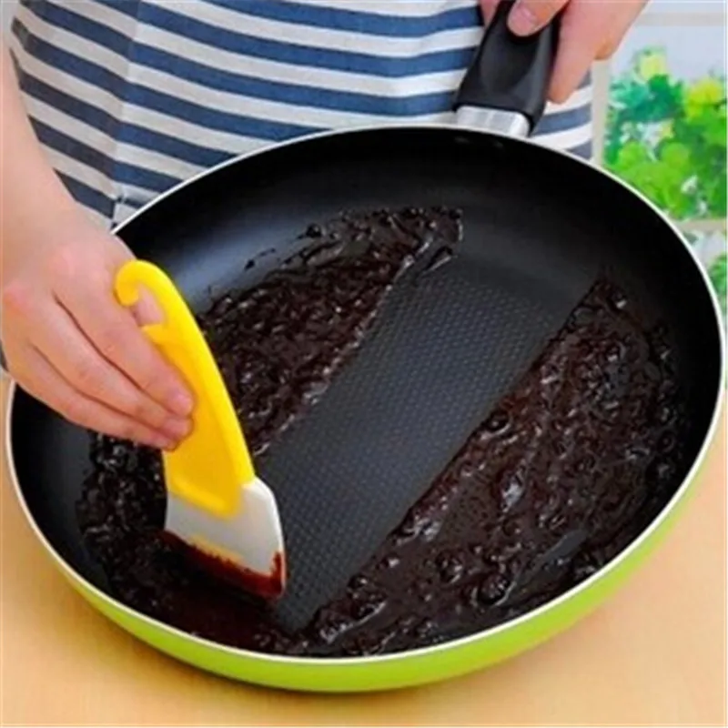 

Kitchen Silicone Pan Cleaning Brush Dish Bowl Pot Clean Scraper Washing Spatula Squeegee Tools