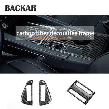

BACKAR Door Decorated Interior Sticker Carbon Fiber Black Styling Protector For Jaguar F-Pace f pace X761 2016-2018 Accessories