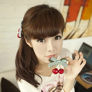 

2019 Red Cherry Retro Vintage Rockabilly Hair Accessory Hair Band Bow Hair Clip For Pinup Girls
