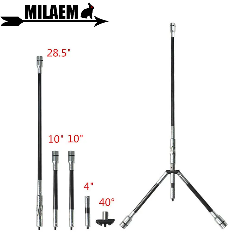 

1Set Archery Balance Bar Stabilizer Bow Stabilizer Detachable Bow Rod Carbon Vibration Dampener Recurve Compound Bow Accessories