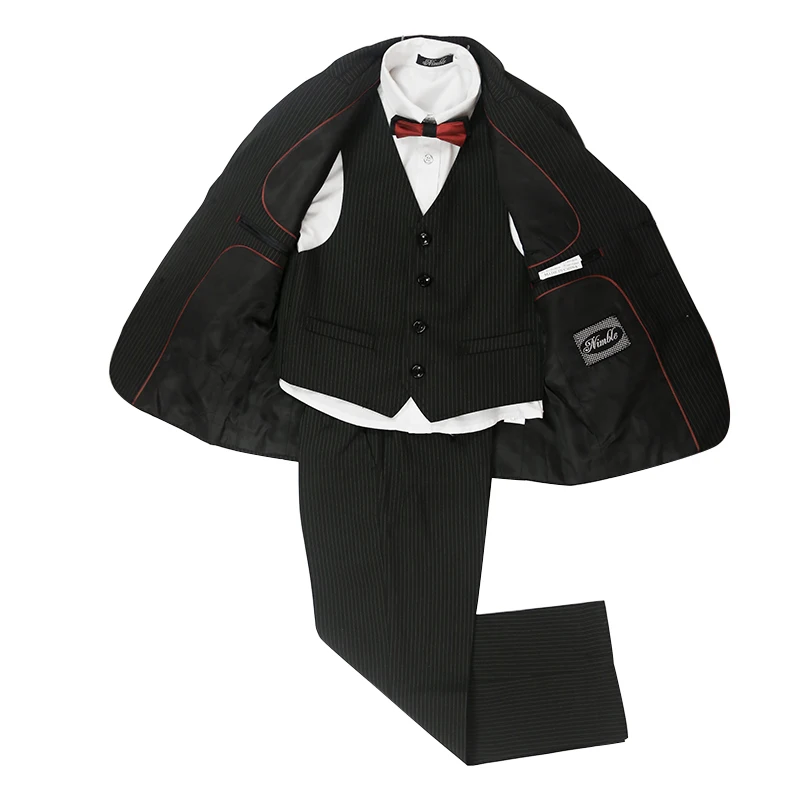 Блейзер для мальчиков; черные школьные костюмы в полоску для мальчиков; костюм; Enfant Garcon Mariage Casamento; костюмы для мальчиков; официальные костюмы для мальчиков