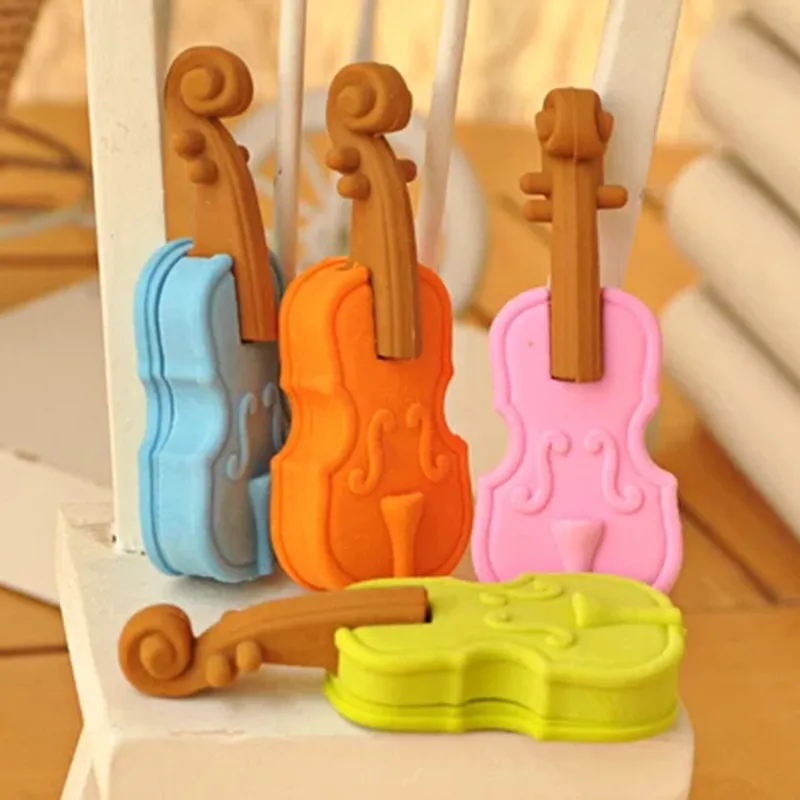 

The Music Eraser Funny Violin Eraser with 3D eraser promotion shaped eraser disocunt MOQ 10 pieces per lot