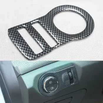 

Auto Carbon Fiber Car Styling Headlight Fog lamps Switch Control Button Frame Cover Sticker Fit For Chevrolet Cruze 2009-2014