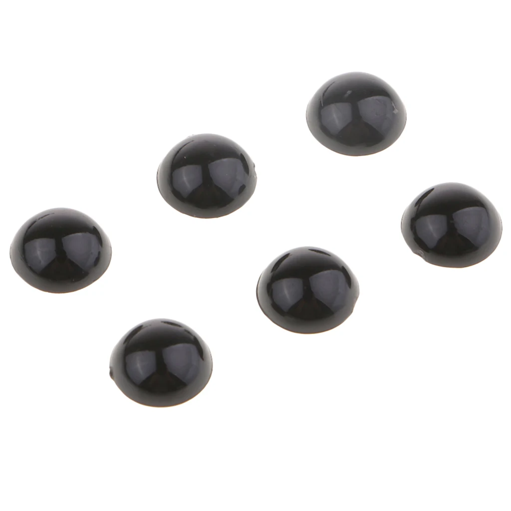 200 Pieces Hemispheric Shape Sewing Crafts Button for Toys Eyes Nose Ornaments Doll Making Supply DIY Apparel Sewing Buttons