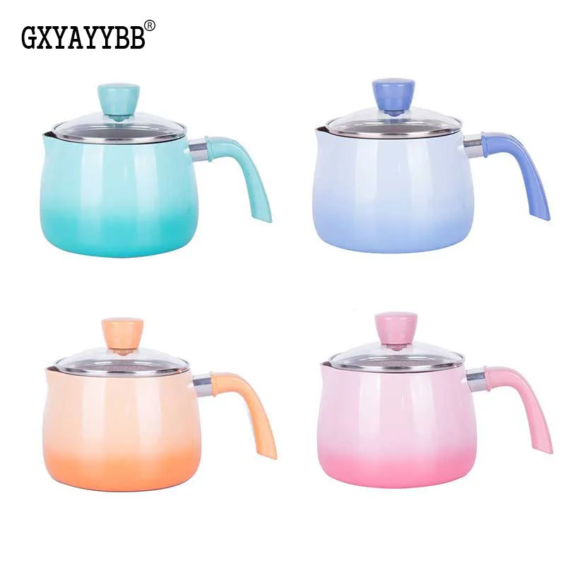 

Japanese 14CM Milk pot Non-stick Pan Nonstick soup pot Cookware Frying Pan Saucepan General Use for Gas and Induction Cooker