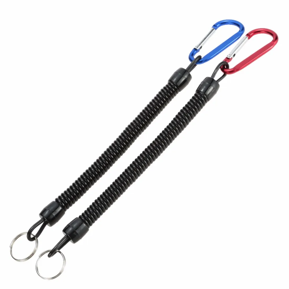 

1/2PCS Protect Lanyards Cord Rope with Carabiner Boating Kayak Fishing Secure Rope Fishing Rod Fish Pliers Lip Grips Tackle Tool