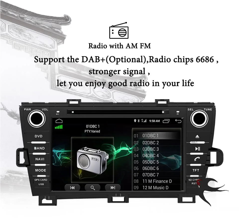 Cheap Android 9.0 8Core 4G RAM 64G ROM Car DVD GPS For Toyota Prius 2009 2010 2011 2012 2013 WIFI Autoradio Multimedia Stereo Gps navi 5