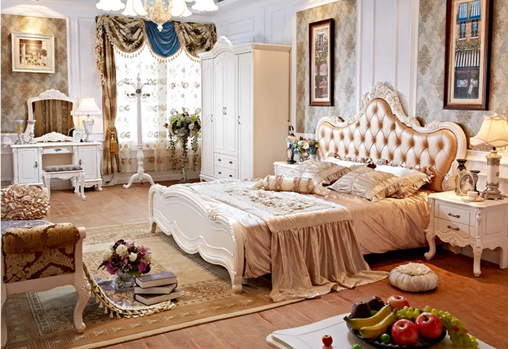 top quality european royal style king size white solid wood hand carved bedroom furniture sets from foshan furniture market - Hand Carved Bedroom Furniture top quality european royal style king size white solid wood hand carved bedroom furniture sets from foshan furniture market - Hand Carved Bedroom Furniture