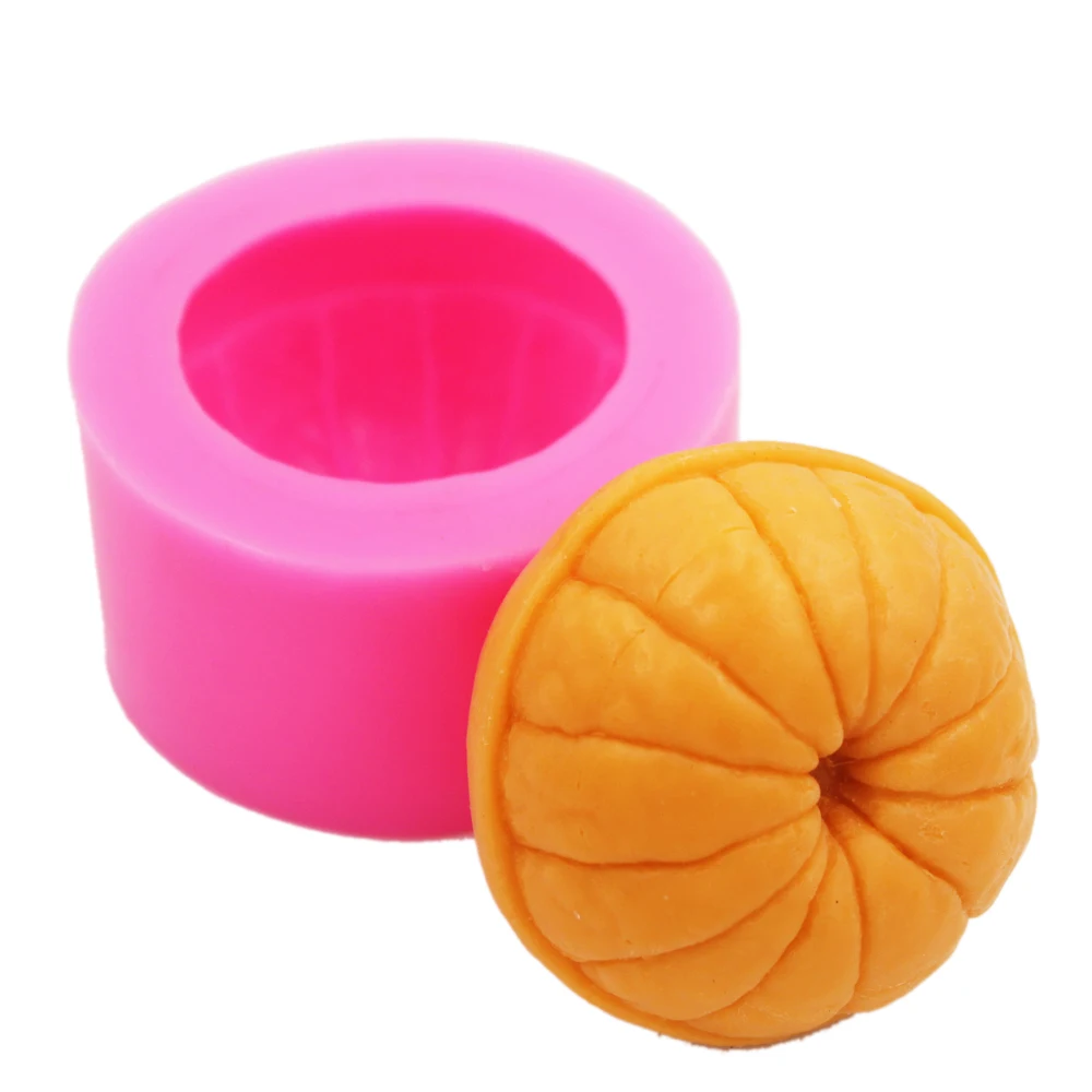 

Orange Silicone Soap mold Fruit silicone 3D Molds handmade mould DIY Craft molds S634