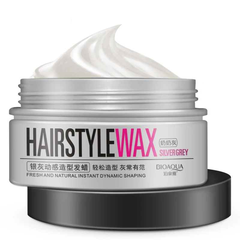 

Unisex Silver Grey Wax Hair Model Pomade Mud Long-lasting Gel Party Hair Cream