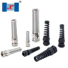 10 шт./партия M18 антигибочный спиральный тип металлический компрессионный предохранительный кабель для кабеля 5-10 мм