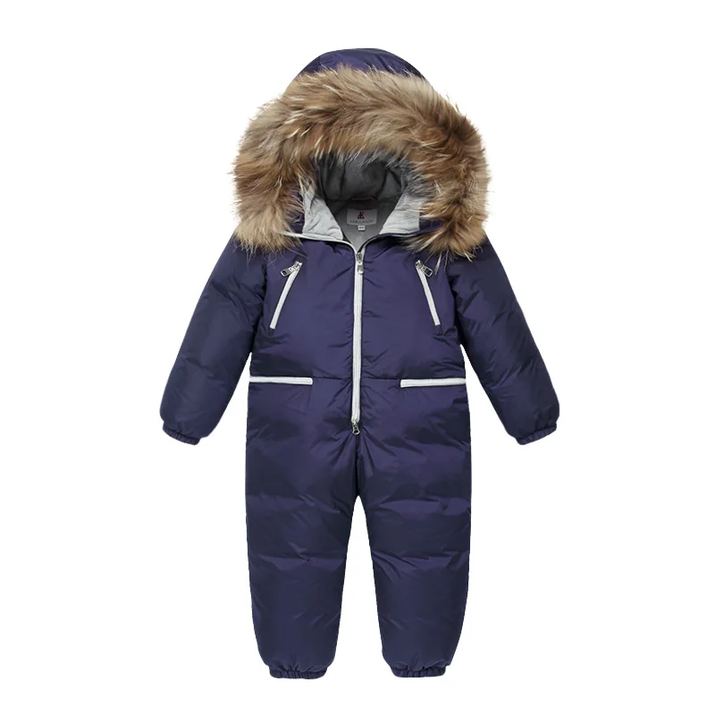 Children's Clothing Winter 90% Down Jacket for Girls Boys Snow Wear Skiing Baby Kids Lining Fleece Coats Jumpsuit