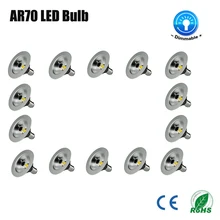 14 шт./лот 7 Вт AR70 свет для 50 Вт галогенные лампы, b15 220 В 240 В теплый белый 2700 К угол луча 36 градусов 400lm прожектор светодиодный