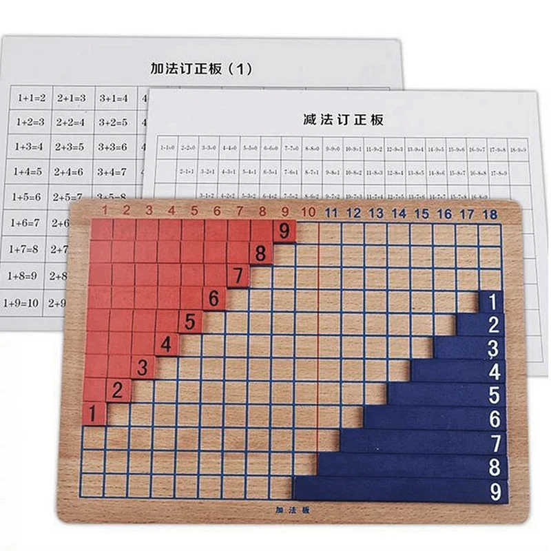 Wood Montessori Mathematics Teaching Material Addition Subtraction Board Mini Family Set Kids Early - 33021818368