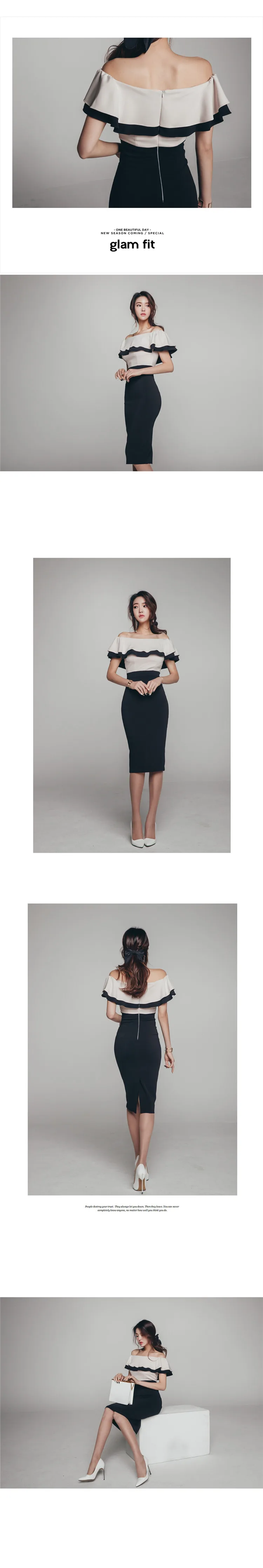 Для женщин в Корейском стиле пикантные косой вырез с оборками Лоскутная работа в офисе Открытое платье без рукавов 2018 новинка моды летнего