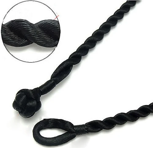 Handmade Black Cord Necklace Rope Braided Necklace Black Silk Cord Necklace  Diy