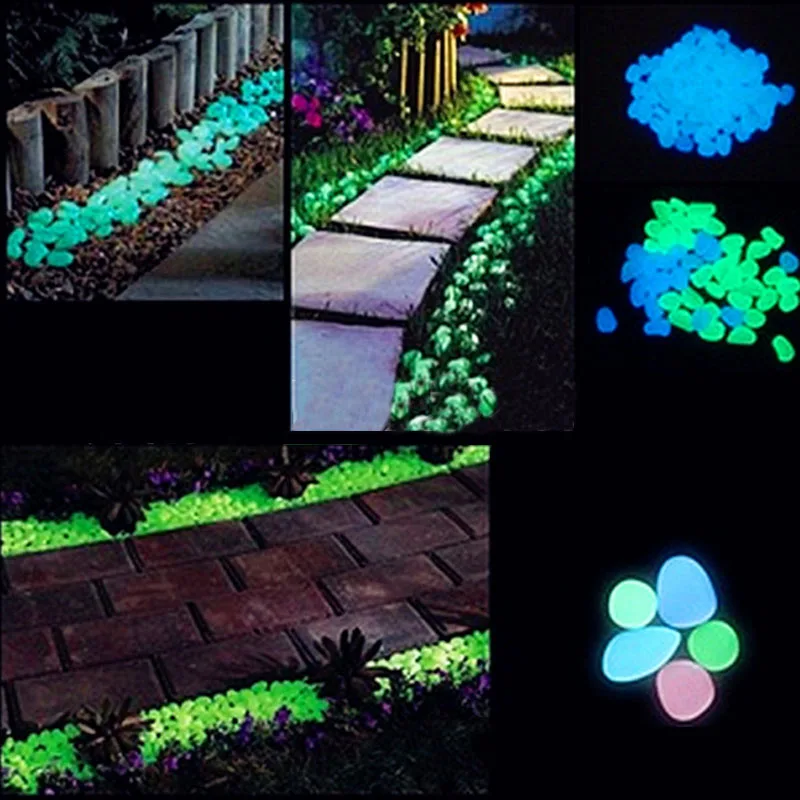 Luminous Pebbles Stones Gravel Glow in the Dark for Aquarium Fish Tank