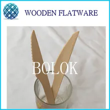 500 шт. Одежда высшего качества Безопасный Экологичный Одноразовые Деревянные Ножи Столовые приборы Тяжелый Вес 100/обновления 6 1/"(165 мм
