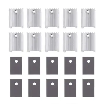 

10pcs TO-220 Cooling Radiator Aluminum Sheet Heatsink Transistor Heat Sink Cooler Radiator Cooling For PC Computer Components