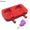 SHENHONG 4 Cavities Silicone Freezer Ice Cream candy bar Making Tool Juice Popsicle Molds Children Pop Lolly Tray Ice Cube maker ► Photo 3/6