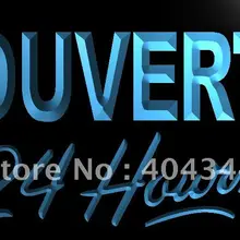 LK173-OUVERT 24 часа светодиодный знак неонового света